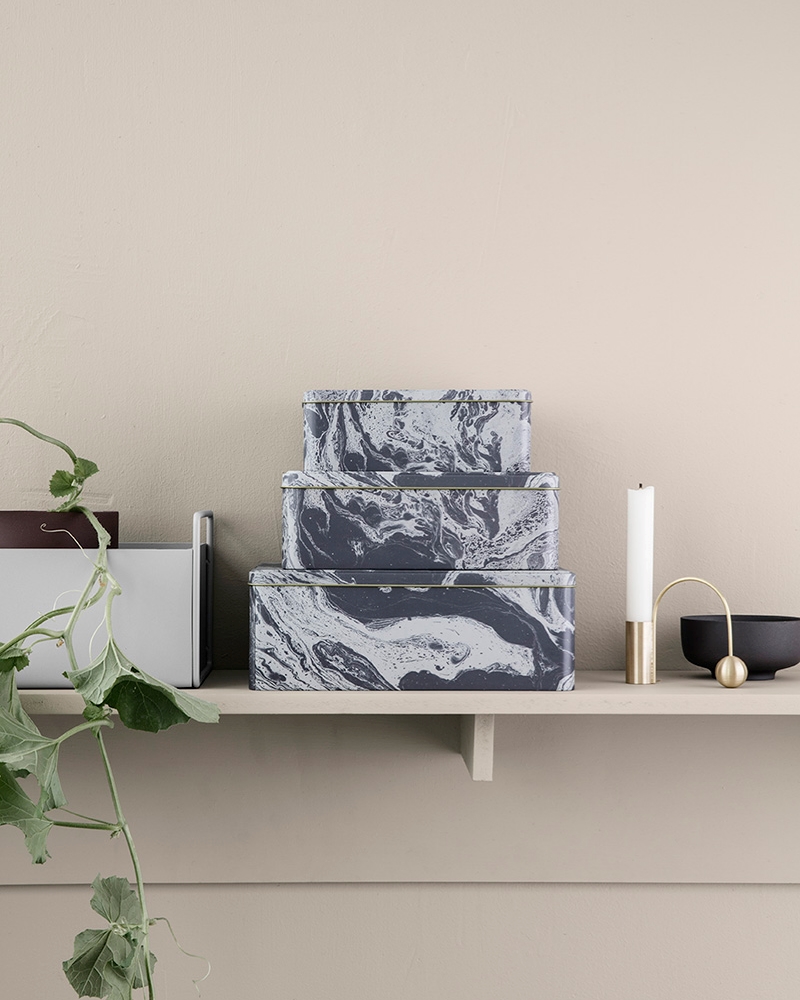 Marble tin boxes