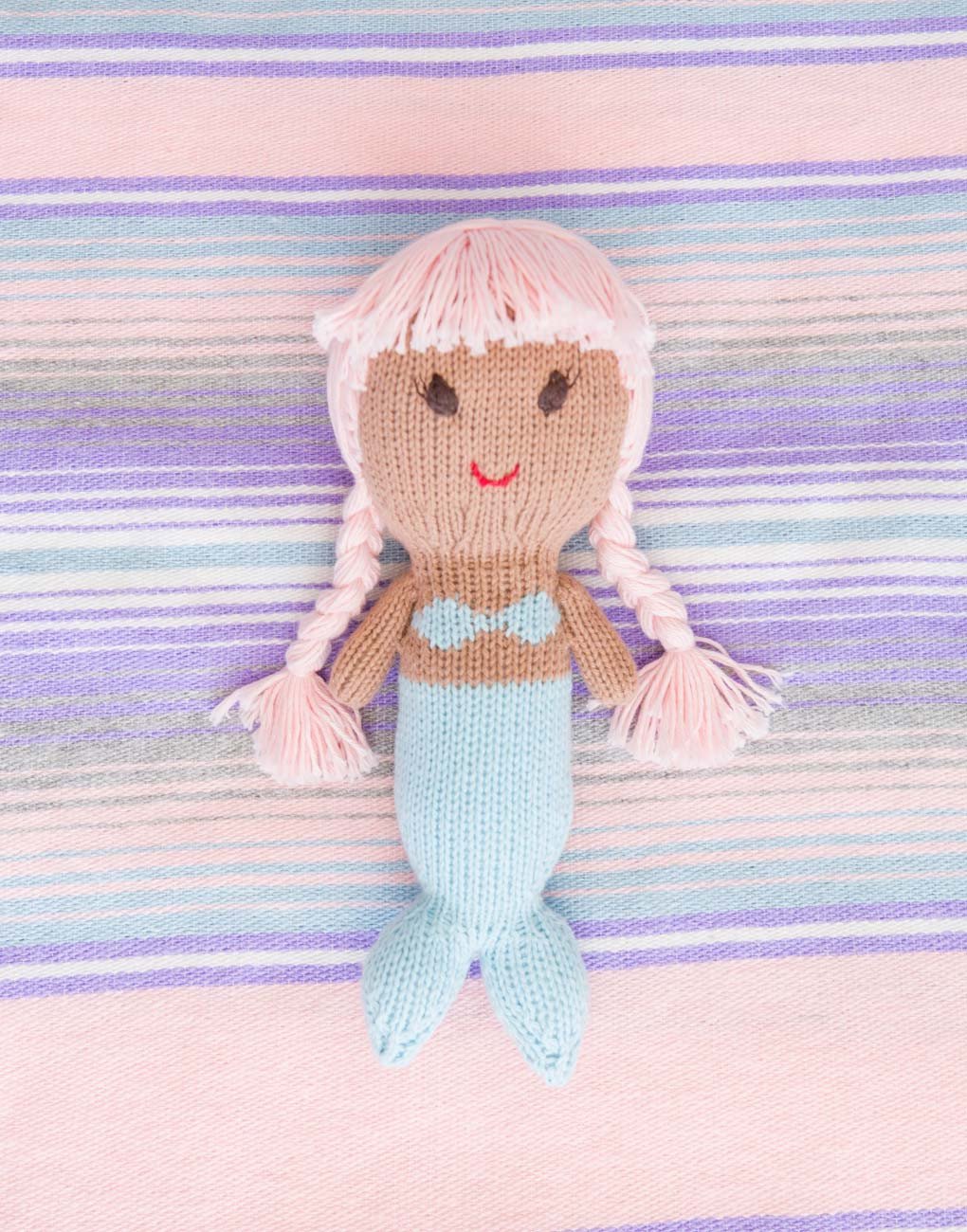 Mermaid doll with pink hair