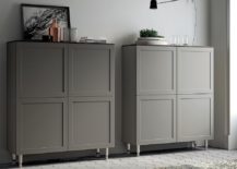 Minimal gray storage units fit in effortlessly in every room 217x155 Living Carattere: Sophisticated and Minimal Spaces Designed for Urban Lifestyle