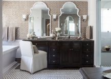 Moroccan-style-bathroom-with-modern-appeal-and-vanity-in-dark-wood-217x155