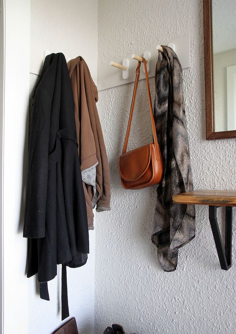 Scandinavian style DIY coat rack idea