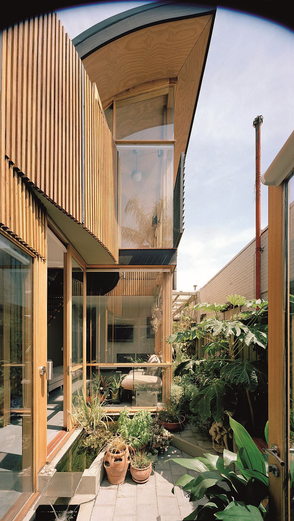 Small and private courtyard filled with greenery