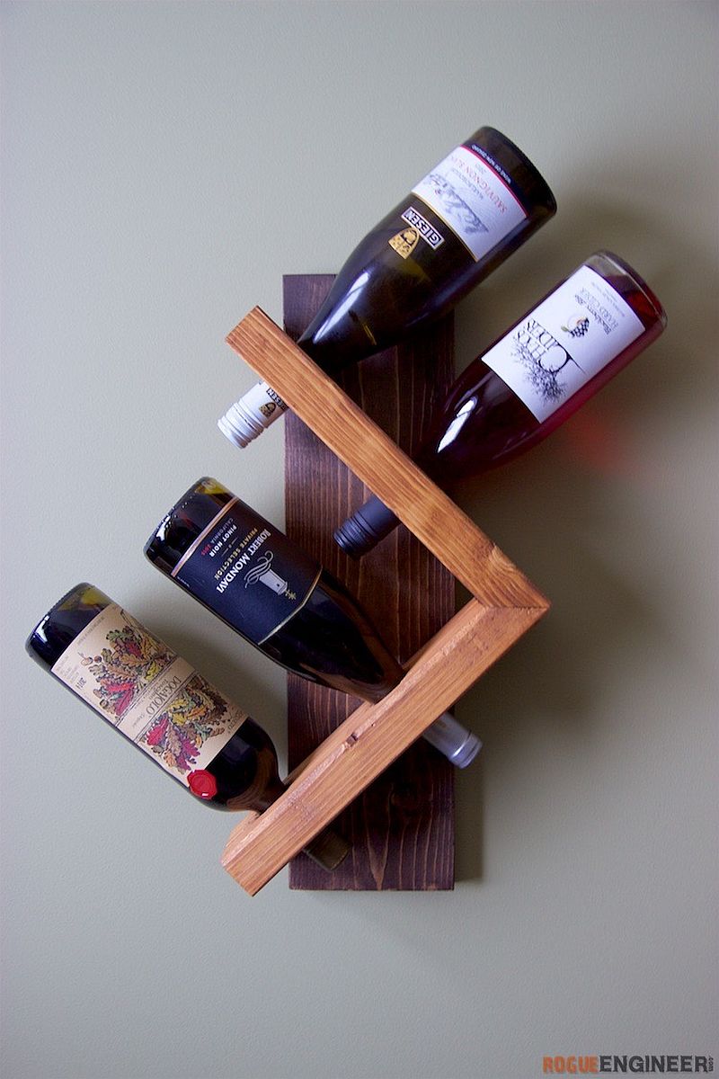 Diy wine display rack