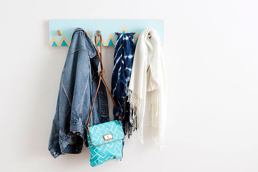 Stylish modern DIY coat rack