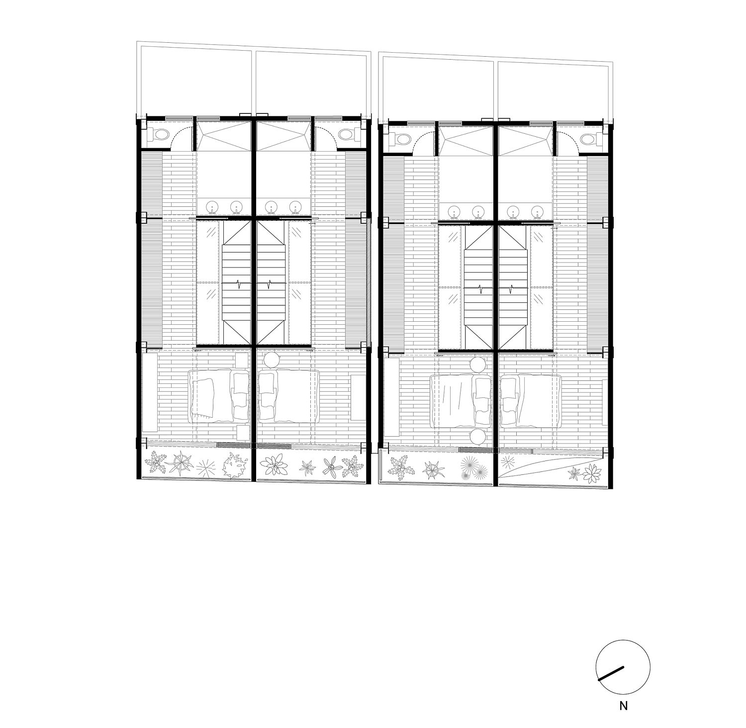 Third-level-floor-plan-of-modern-townhouse-in-Mexico-City