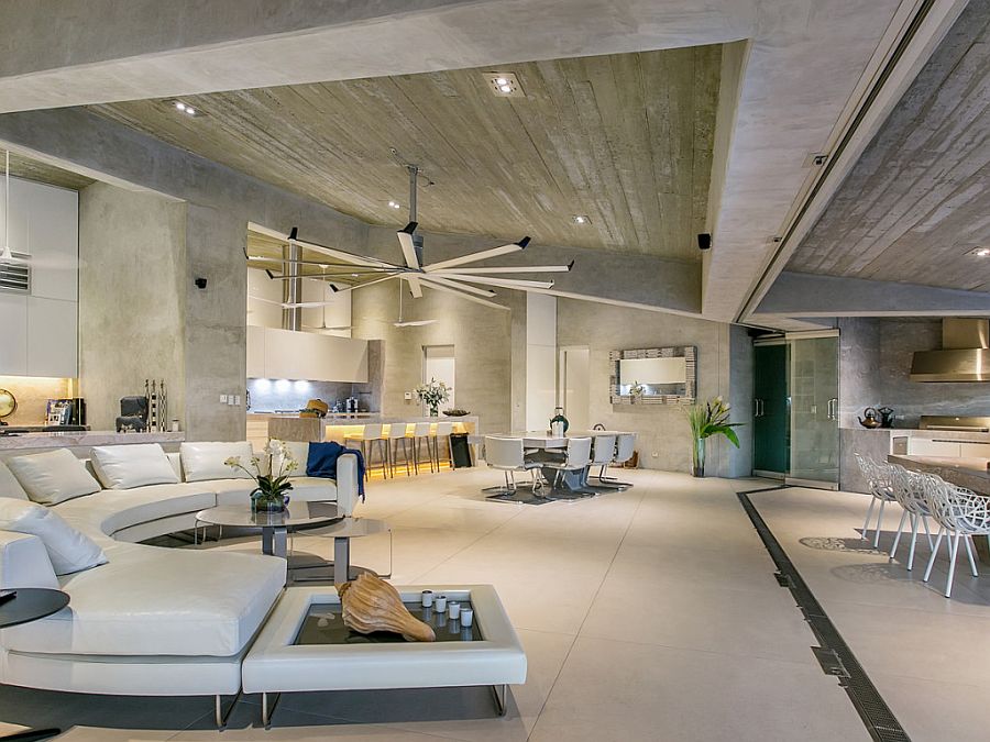 10 Contemporary Rooms With Concrete Ceiling