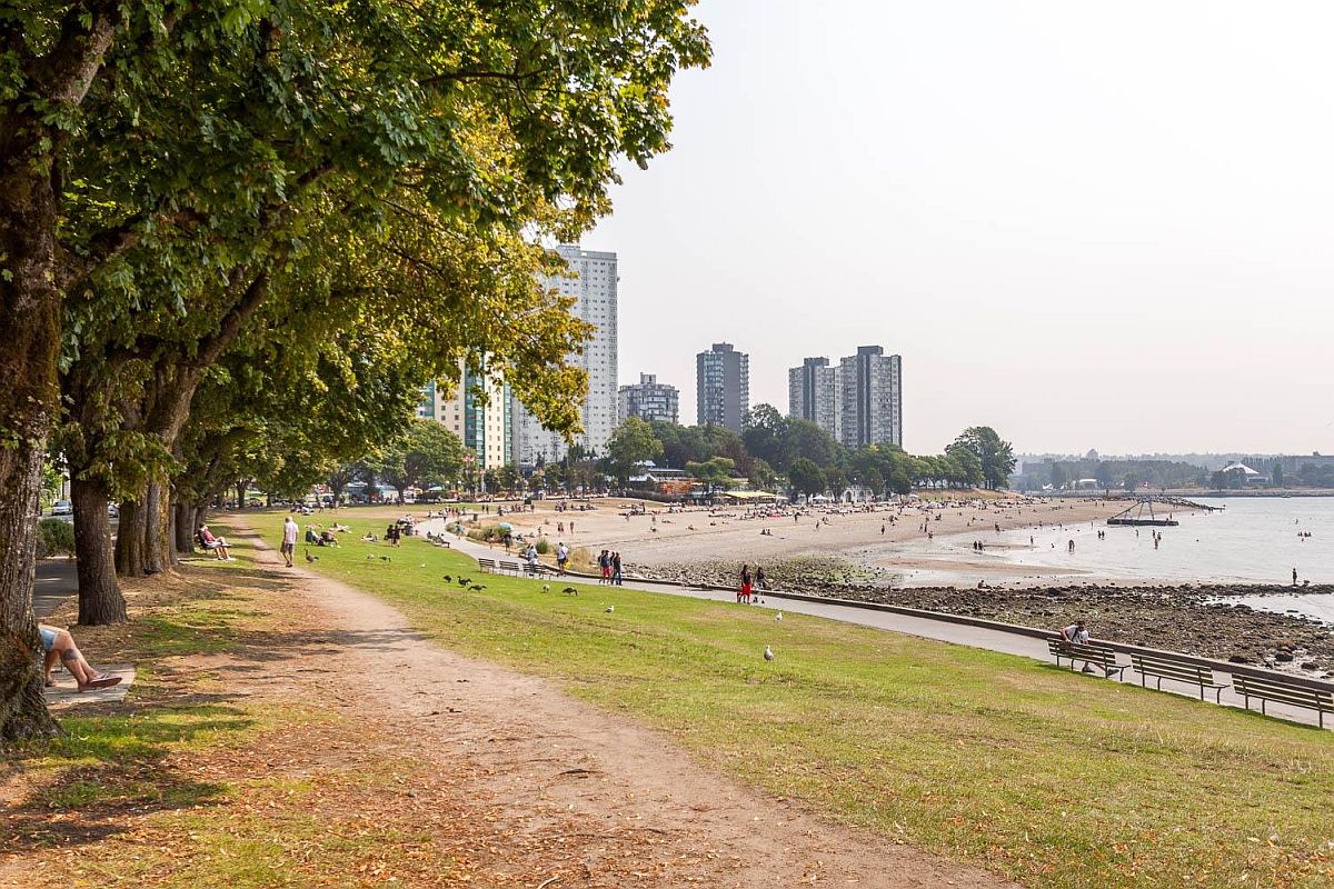 View of the English Bay Beach from the condo