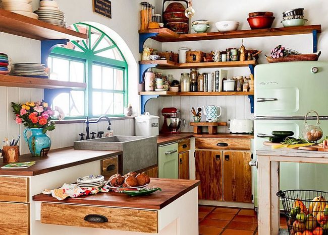 Rustic Kitchen Shelving Ideas With Timeless Rugged Charm