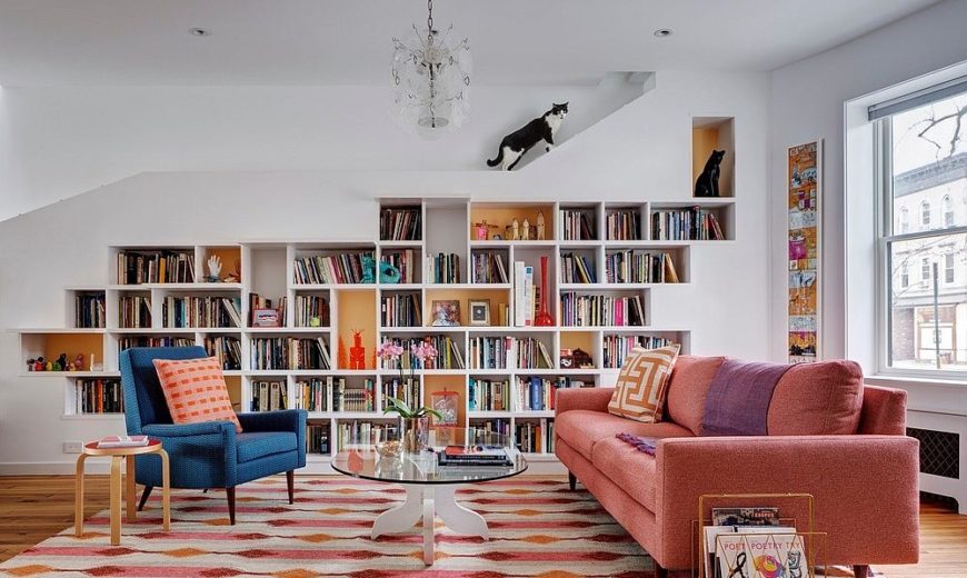 Books, Cats and Melon Popsicle: Brooklyn Row House Revamp Full of Personality!