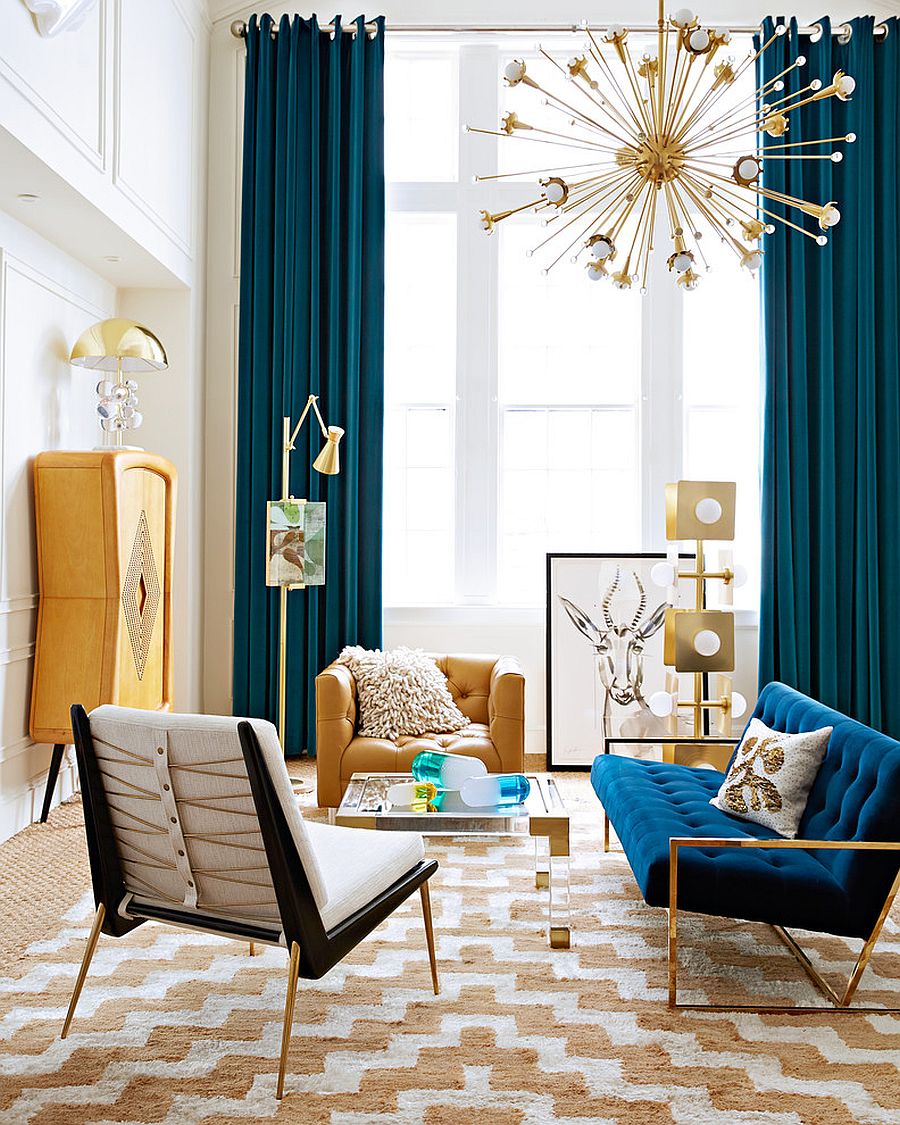 Blue Curtain Designs Living Room Small Living Room Curtain Ideas 5