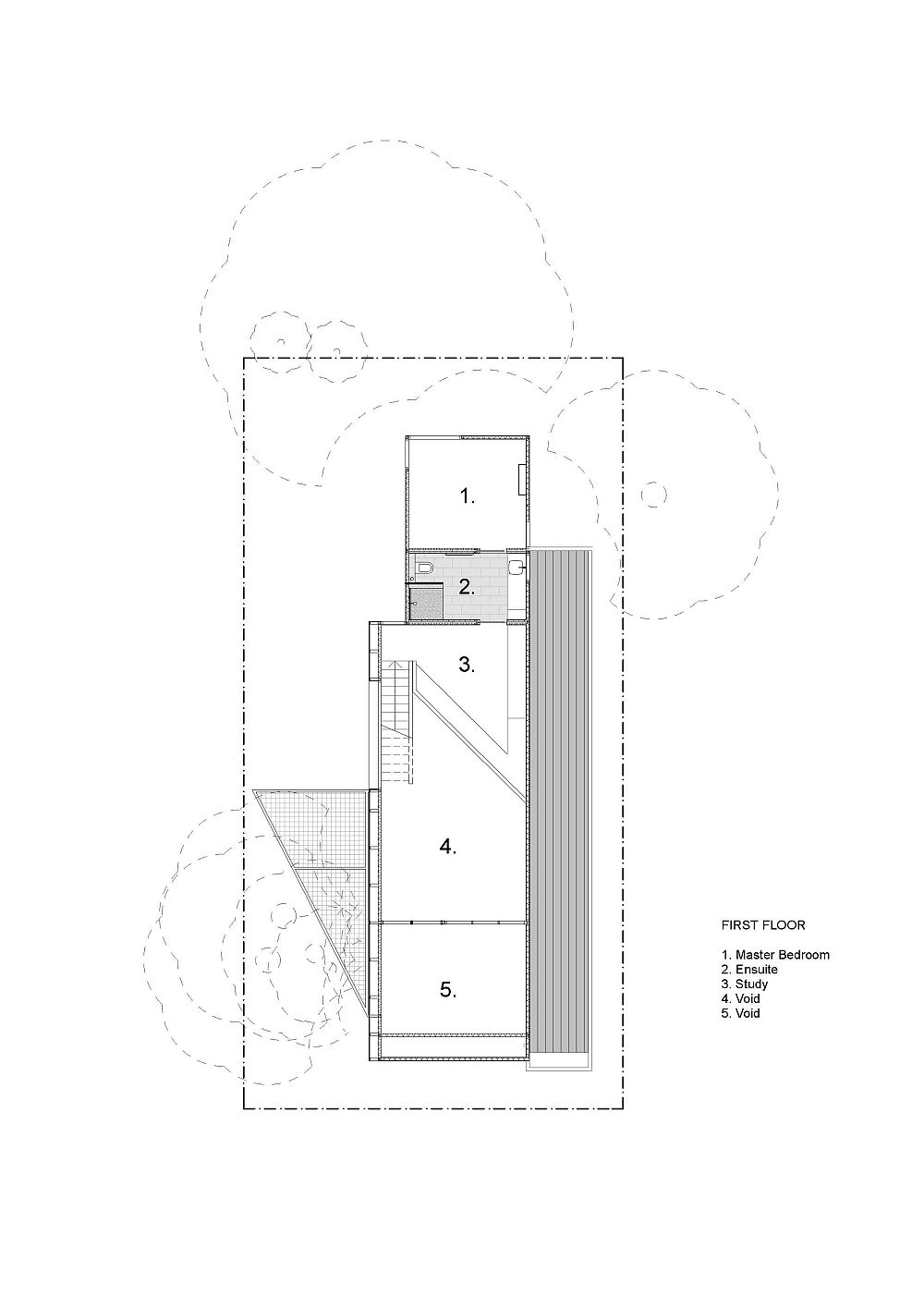 First floor plan of modern Aussie home