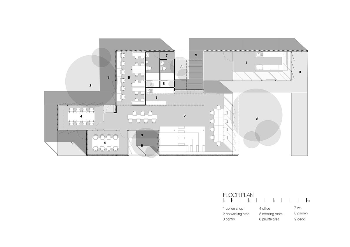 Floor plan of Code Space in Thailand