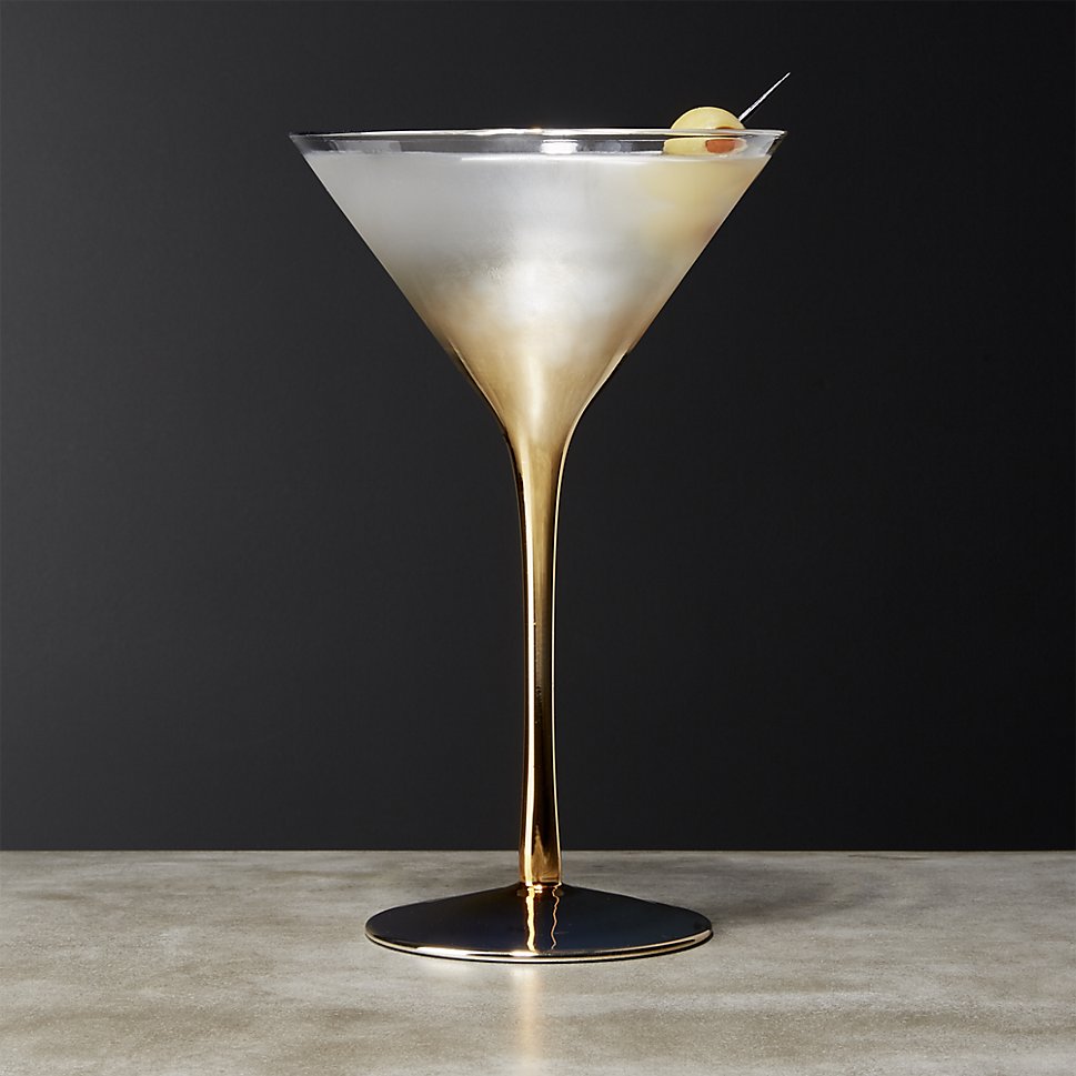 Gold martini glass from CB2