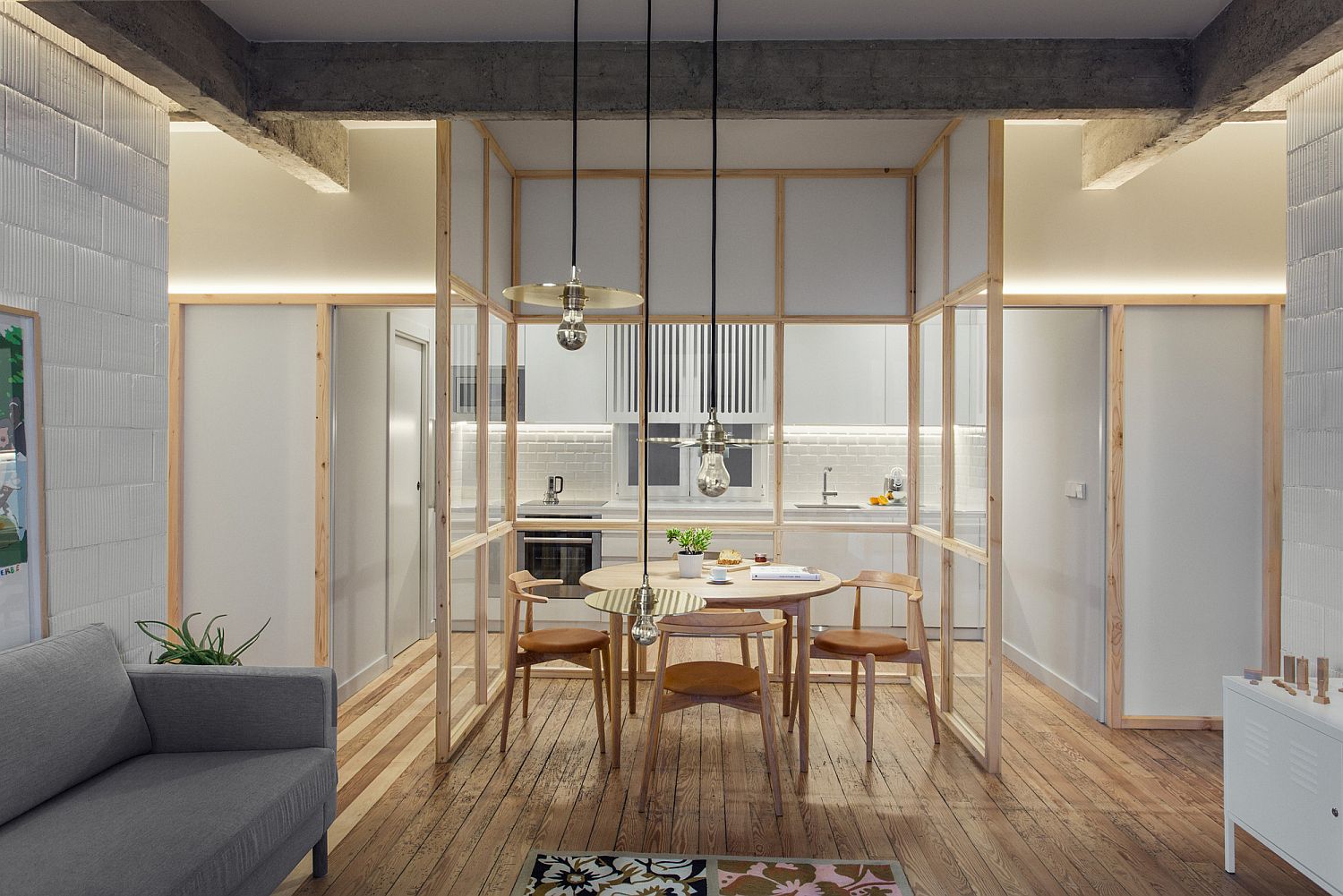 Gorgeous new interior of renovated apartment in Bilbao