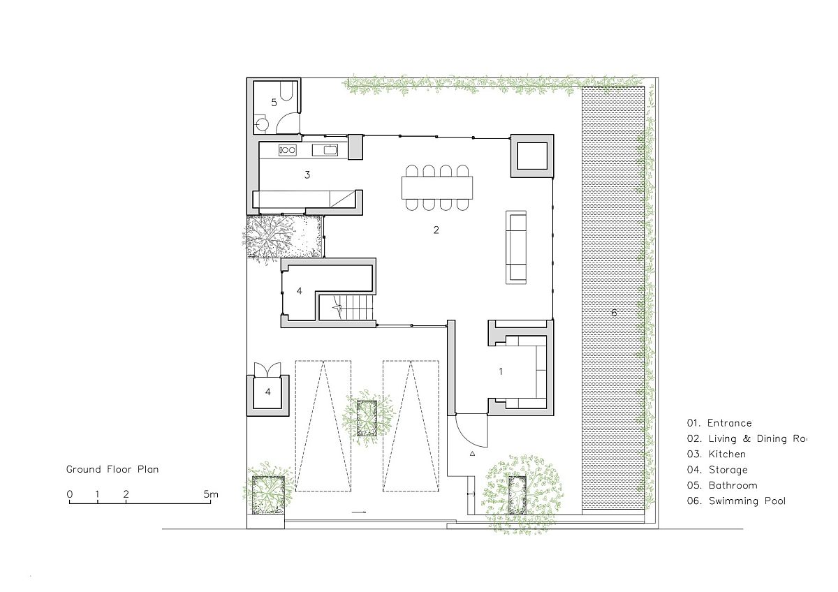 Ground level floor plan