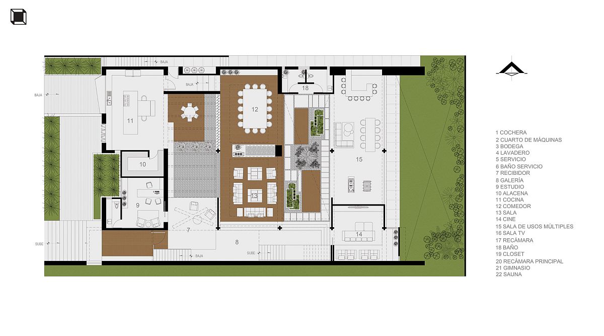 Lower-level-floor-plan-of-smart-Mexican-home