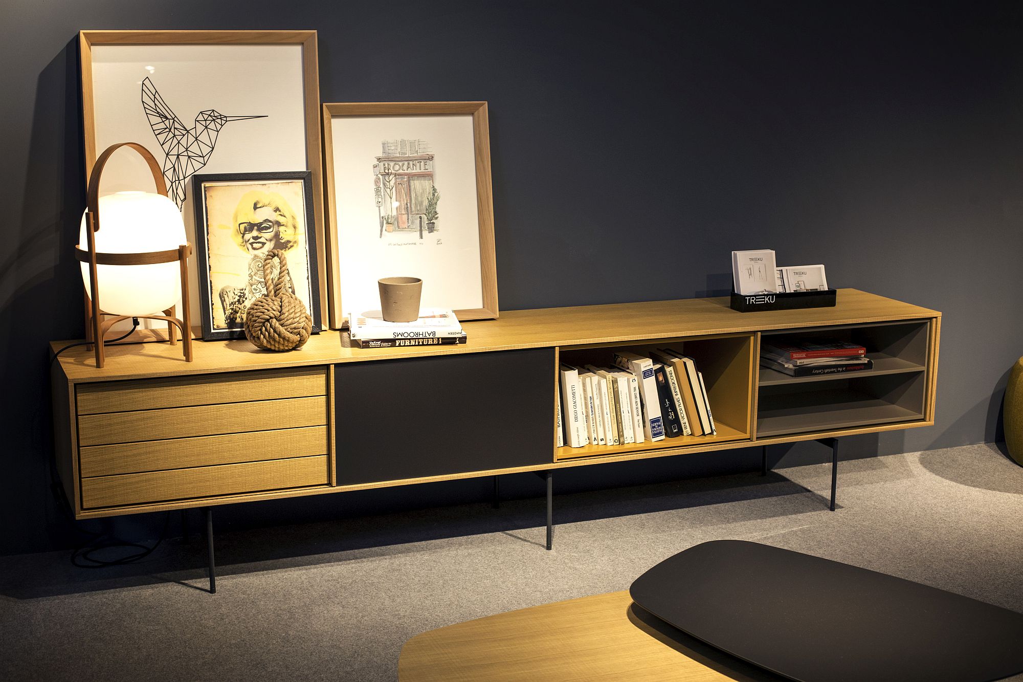 Midcentury modern sideboard can also offer storage space