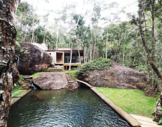 Natural Swimming Pool Set in a Green Landscape Gets a Multi-Tasking Pavilion