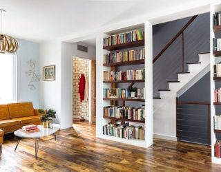 For the Love of Books and Music: Spacious Revamp of Aged Brooklyn Rowhouse