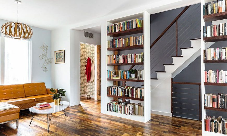 For the Love of Books and Music: Spacious Revamp of Aged Brooklyn Rowhouse