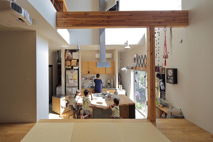 Multi-level-interior-of-the-Japanese-home