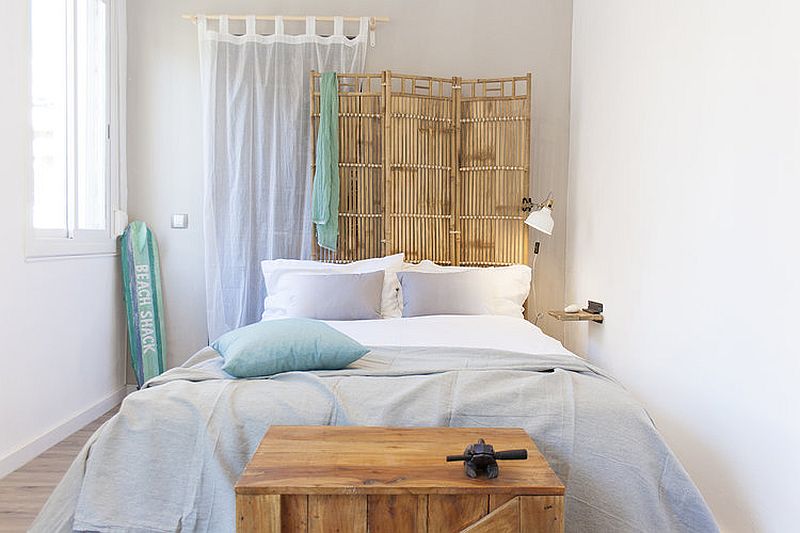 Recycled-wood-bamboo-and-rattan-elements-give-the-bedroom-a-shabby-becah-style