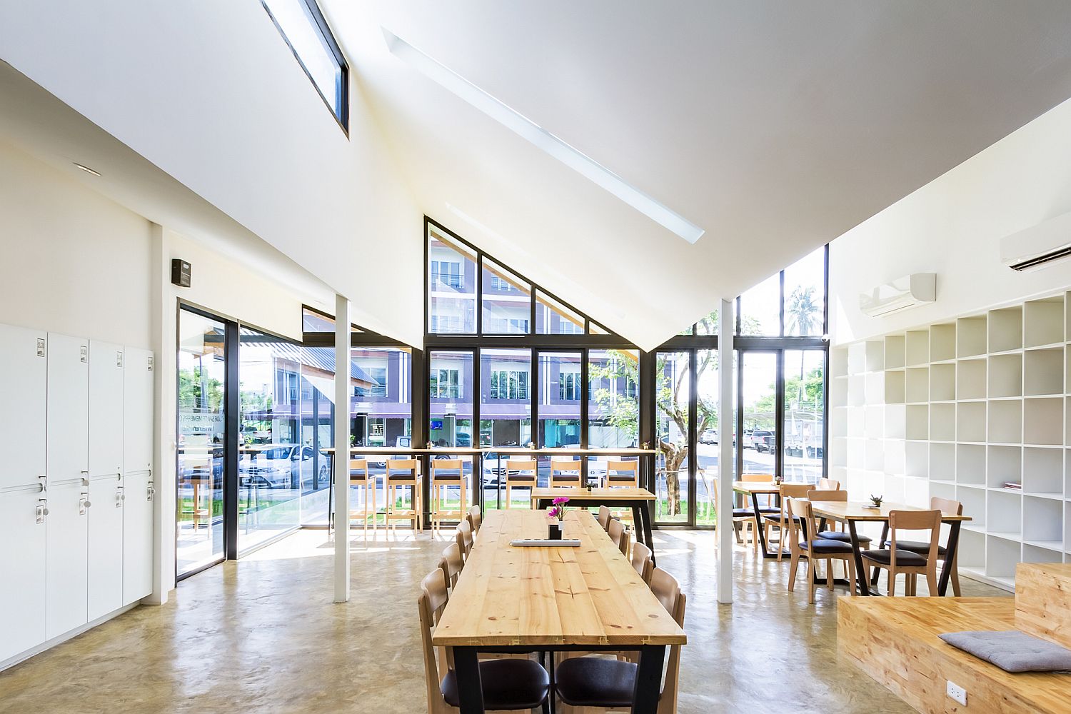 Skylights bring additional natural light into the office