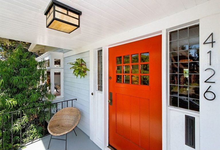 15 Orange Front Door Painting Ideas and Inspirations that Fall