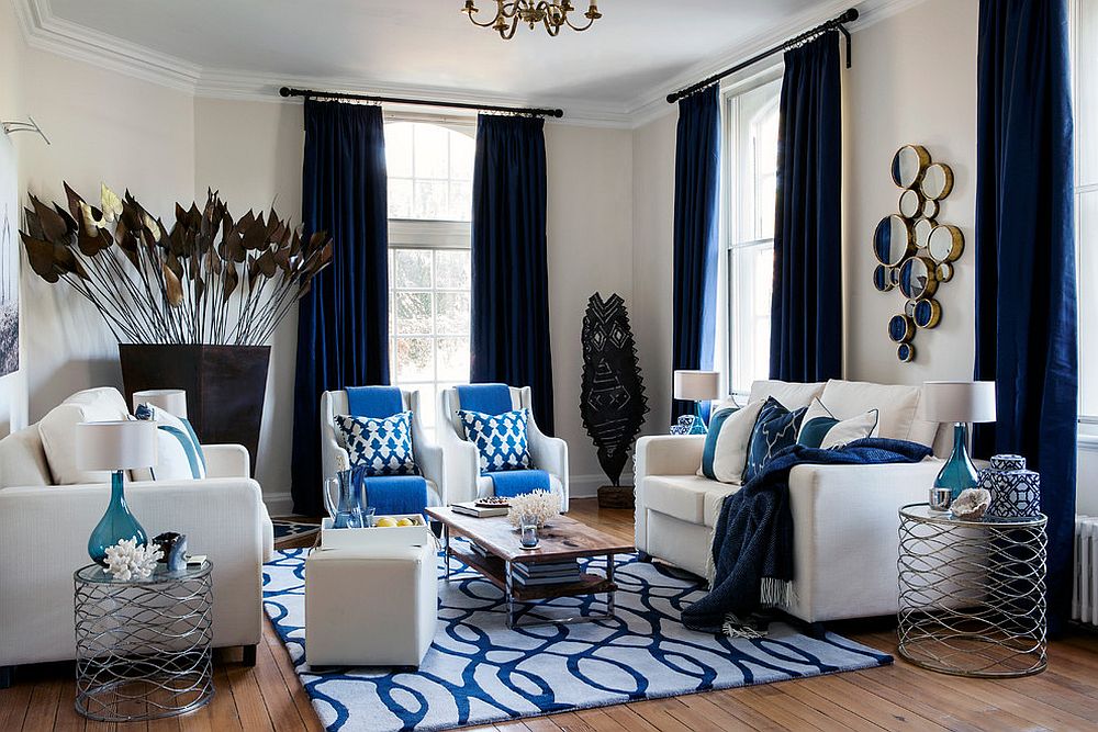 15 Blue Drapes and Curtain Ideas for a Stunning, Modern ...