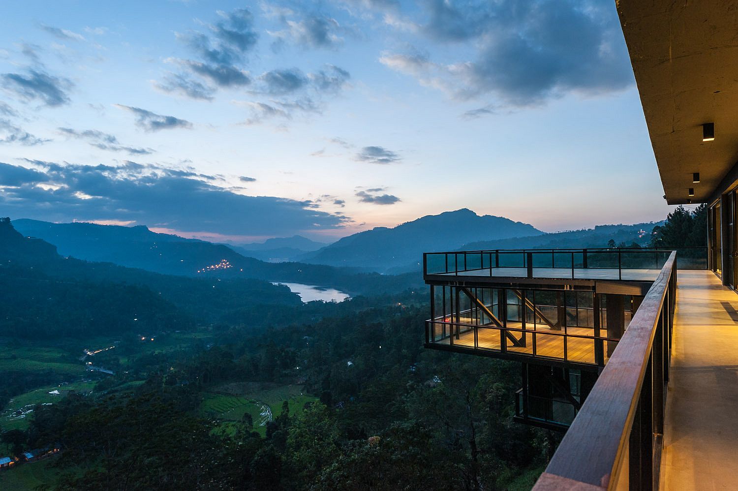 Amazing view of rainforest and waterfalls from the hotel