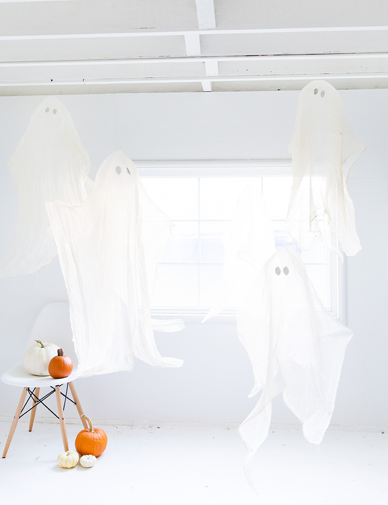 Cheesecloth ghosts from Say Yes