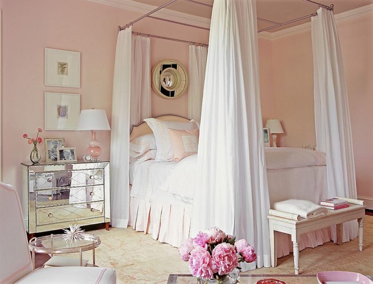 pastel bedroom pink furniture and green