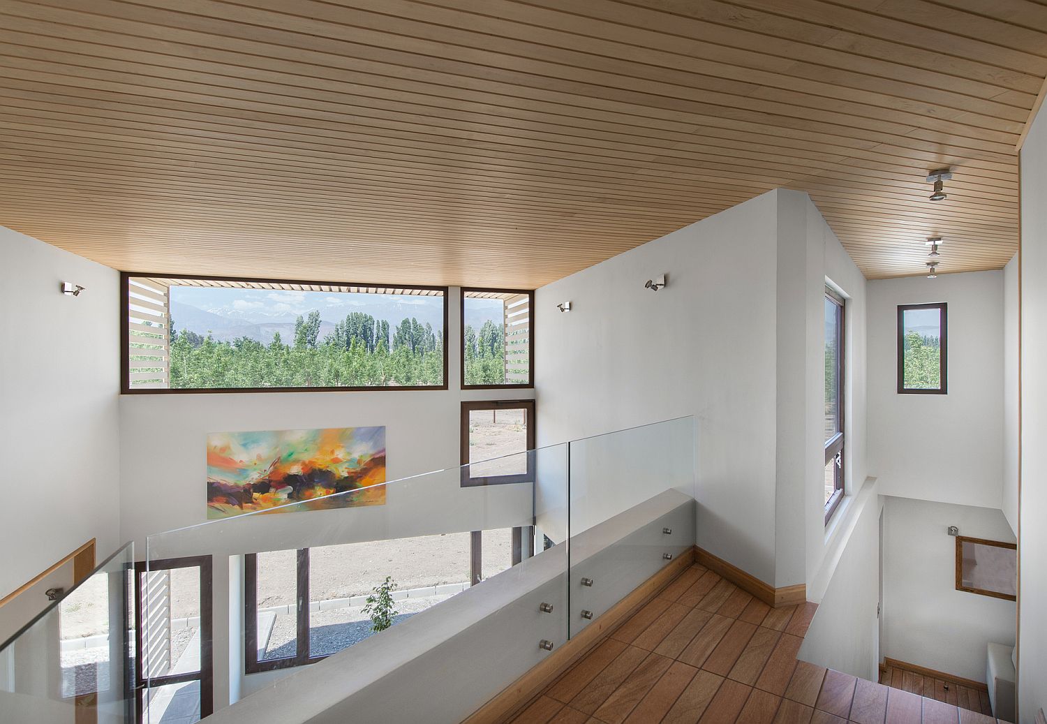 Clerestory windows usher in ample natural light