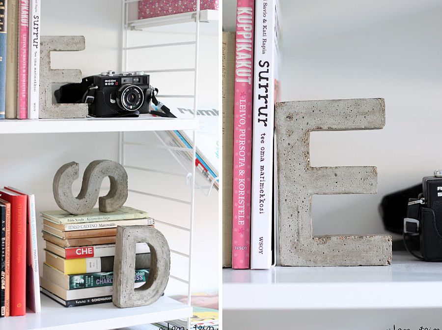 Concrete-letter-bookends-DIY