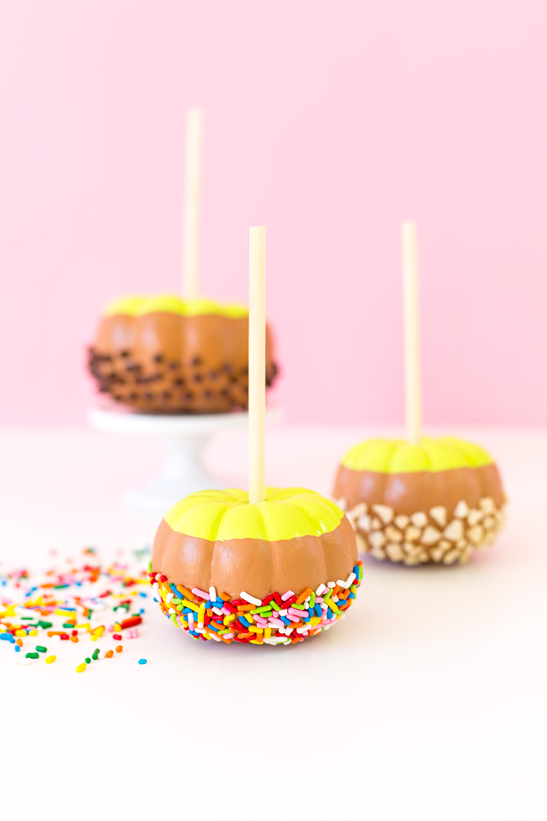 DIY caramel apple pumpkins