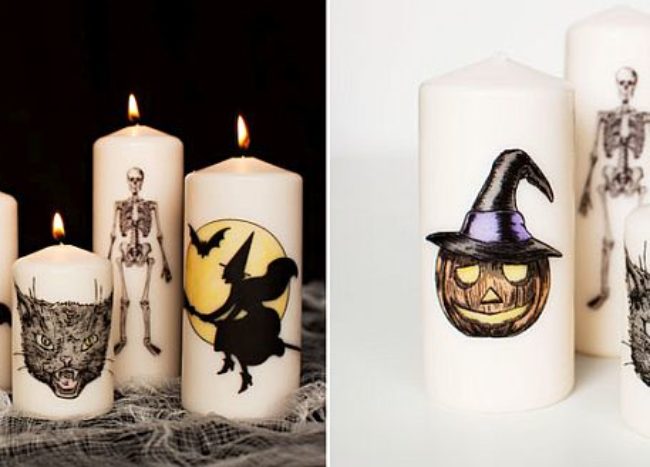 13 Creepy DIY Halloween Candle Holder Ideas