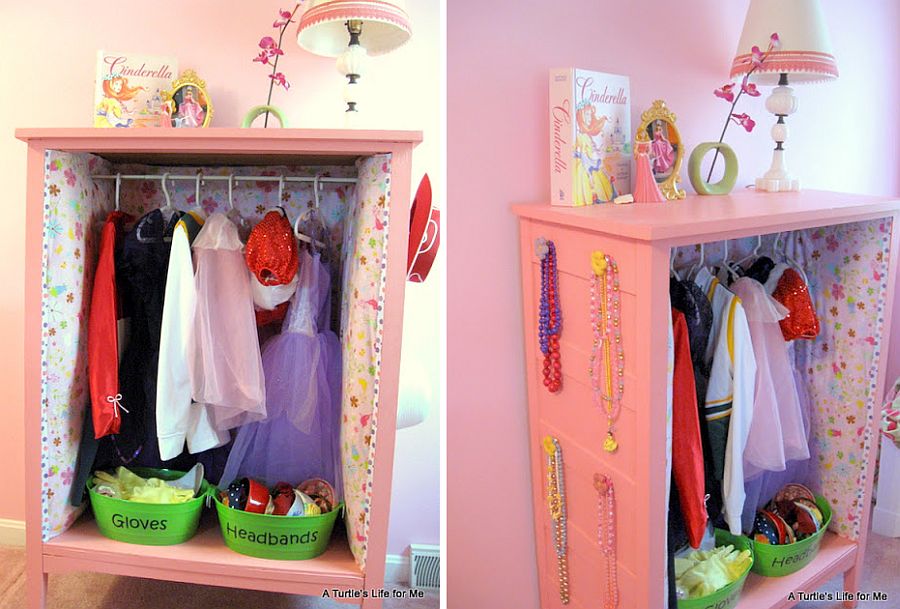 Dress Up Headquarters in Pink for the girls’ room