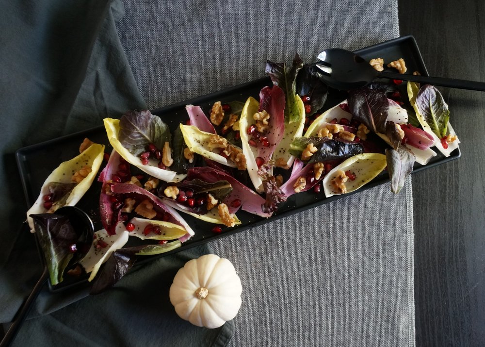 Endive salad with pomegranate