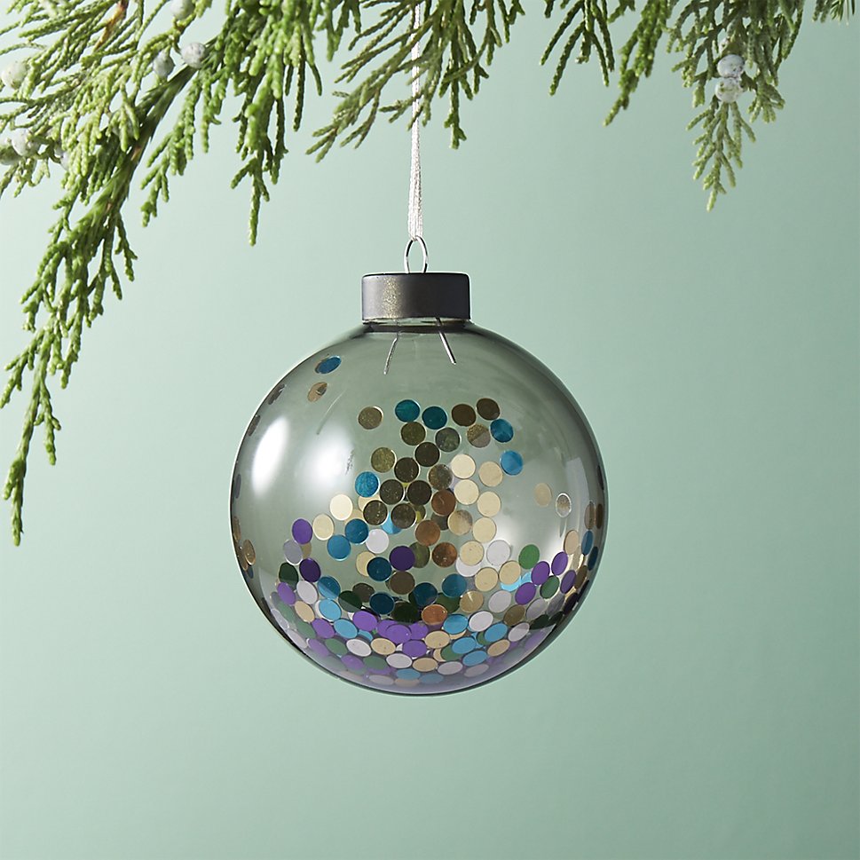 Glitter confetti ornament