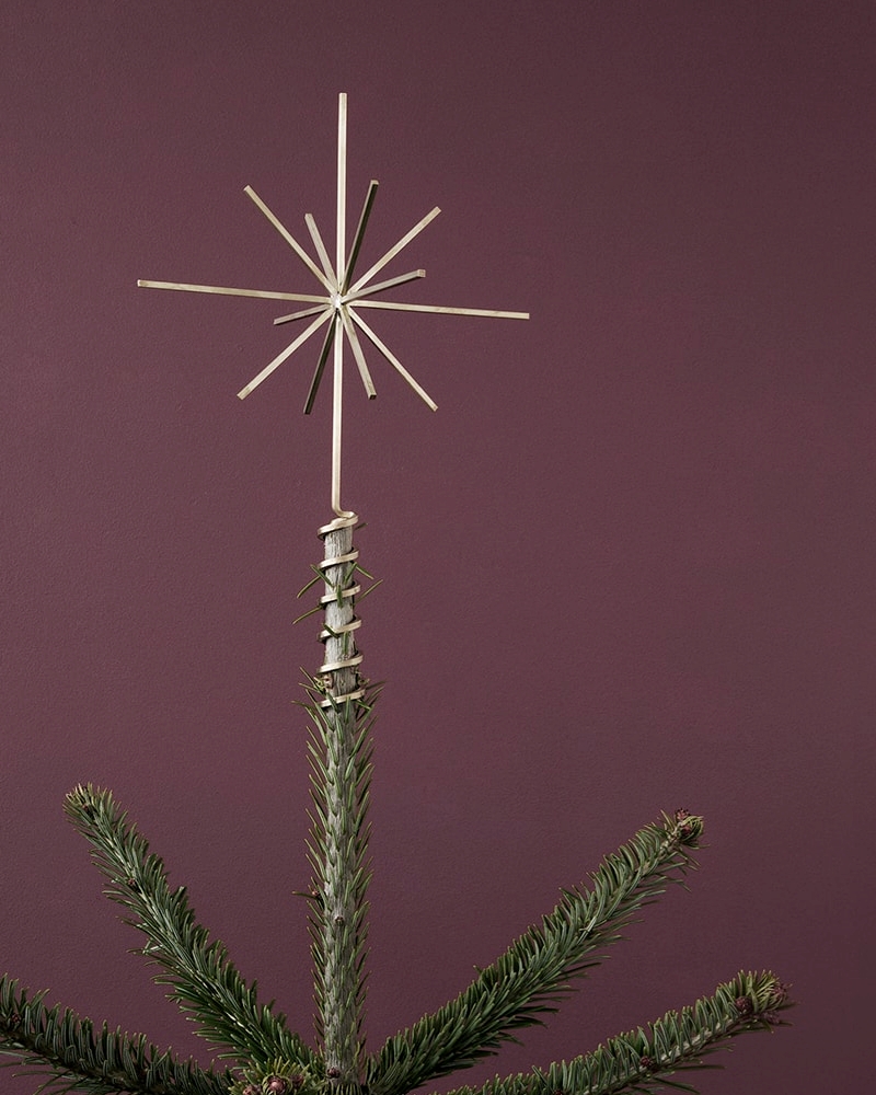 Gold star tree topper