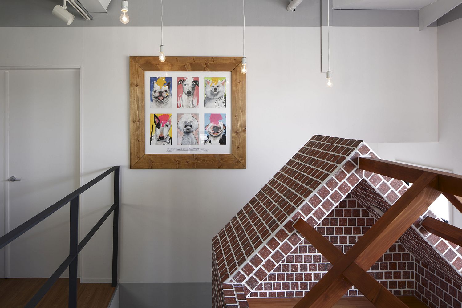 Gray and white interior of dog salon