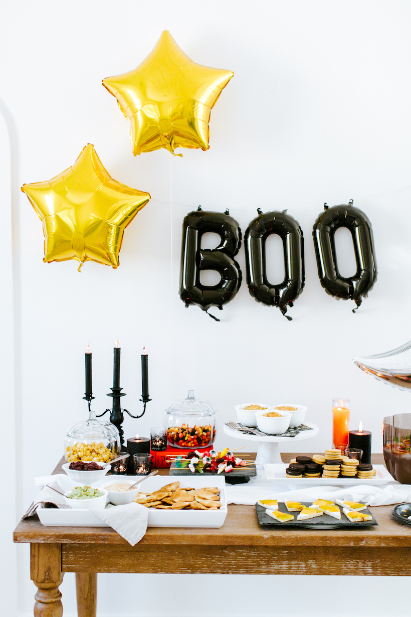 Halloween party table from Camille Styles