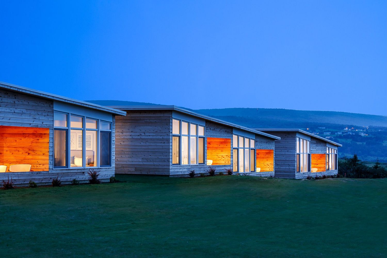 Lighting adds to the unique aura of the cabins at Cabot Links