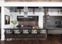 Modern-kitchen-with-a-finky-multi-colored-backsplash-217x155