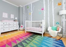 Multi-colored-rug-is-a-great-choice-for-the-nursery-draped-in-neutral-hues-217x155