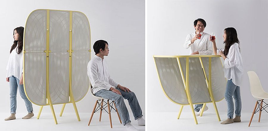 Multi-purpose divider also serves as a cool table