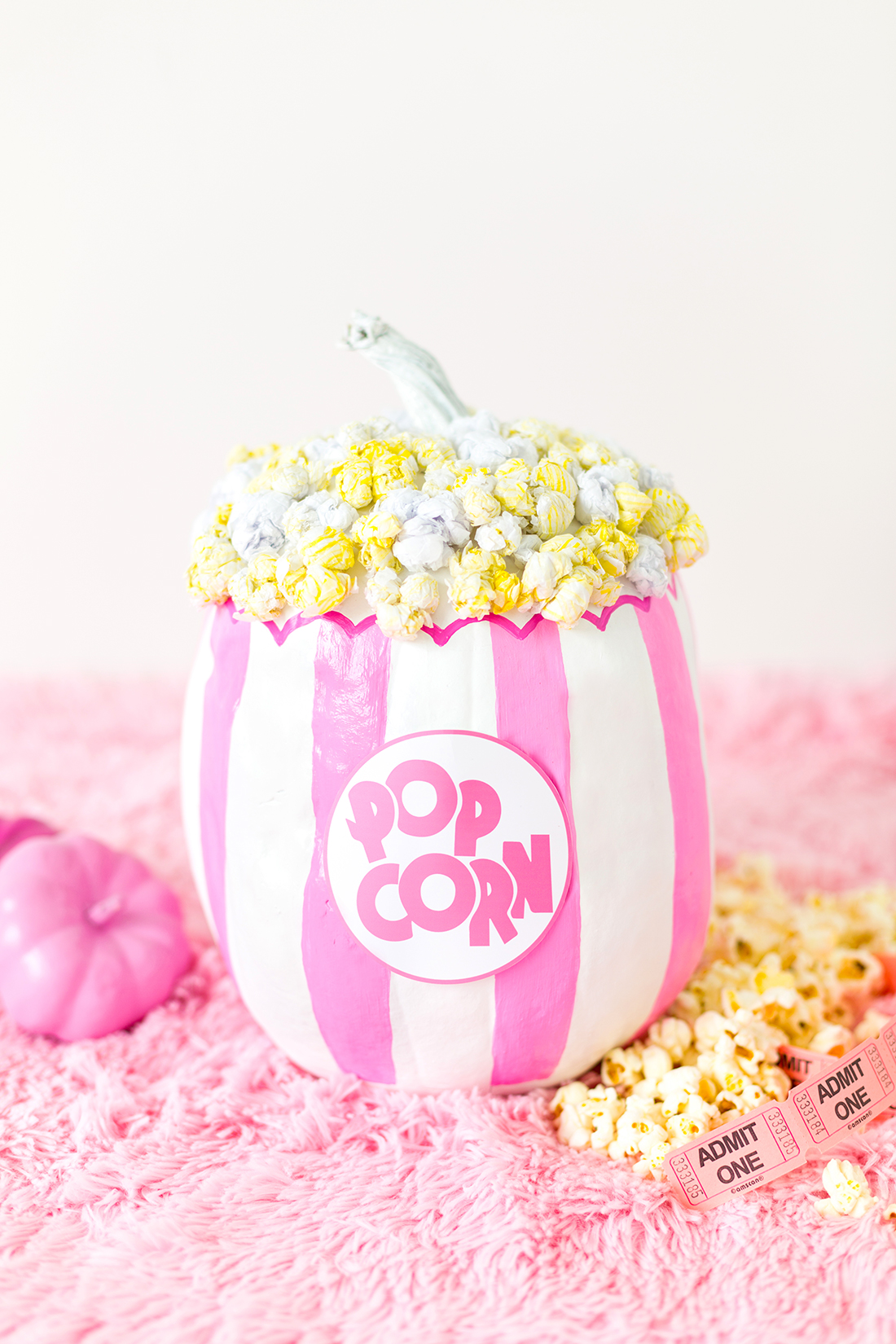 No-carve popcorn pumpkin