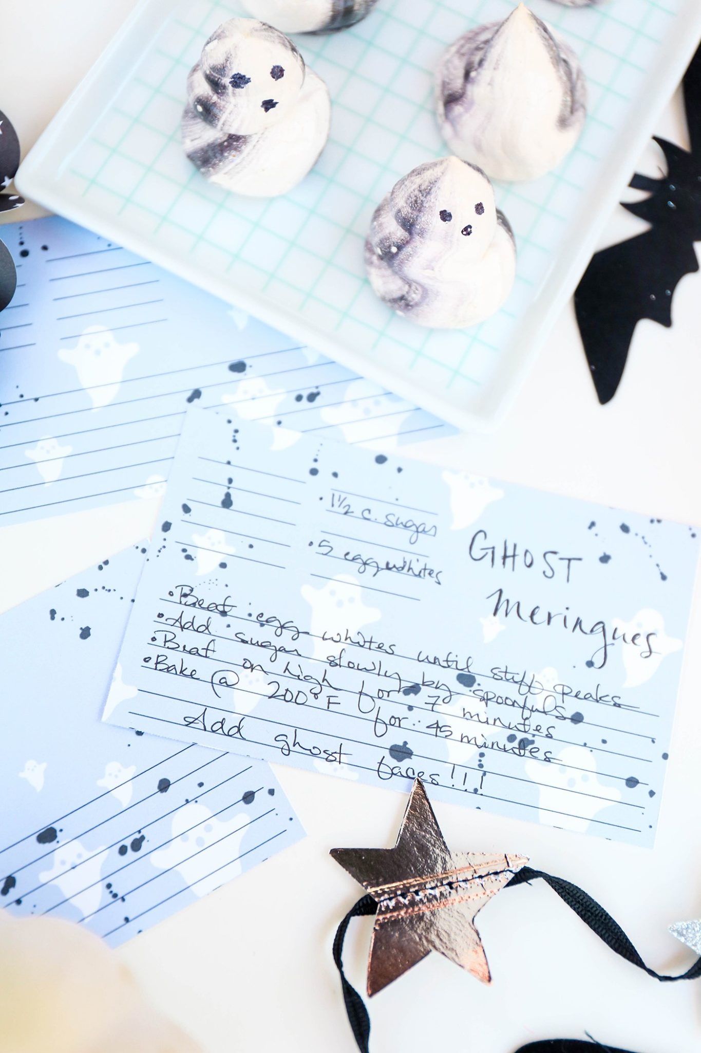 Printable recipe cards for Halloween