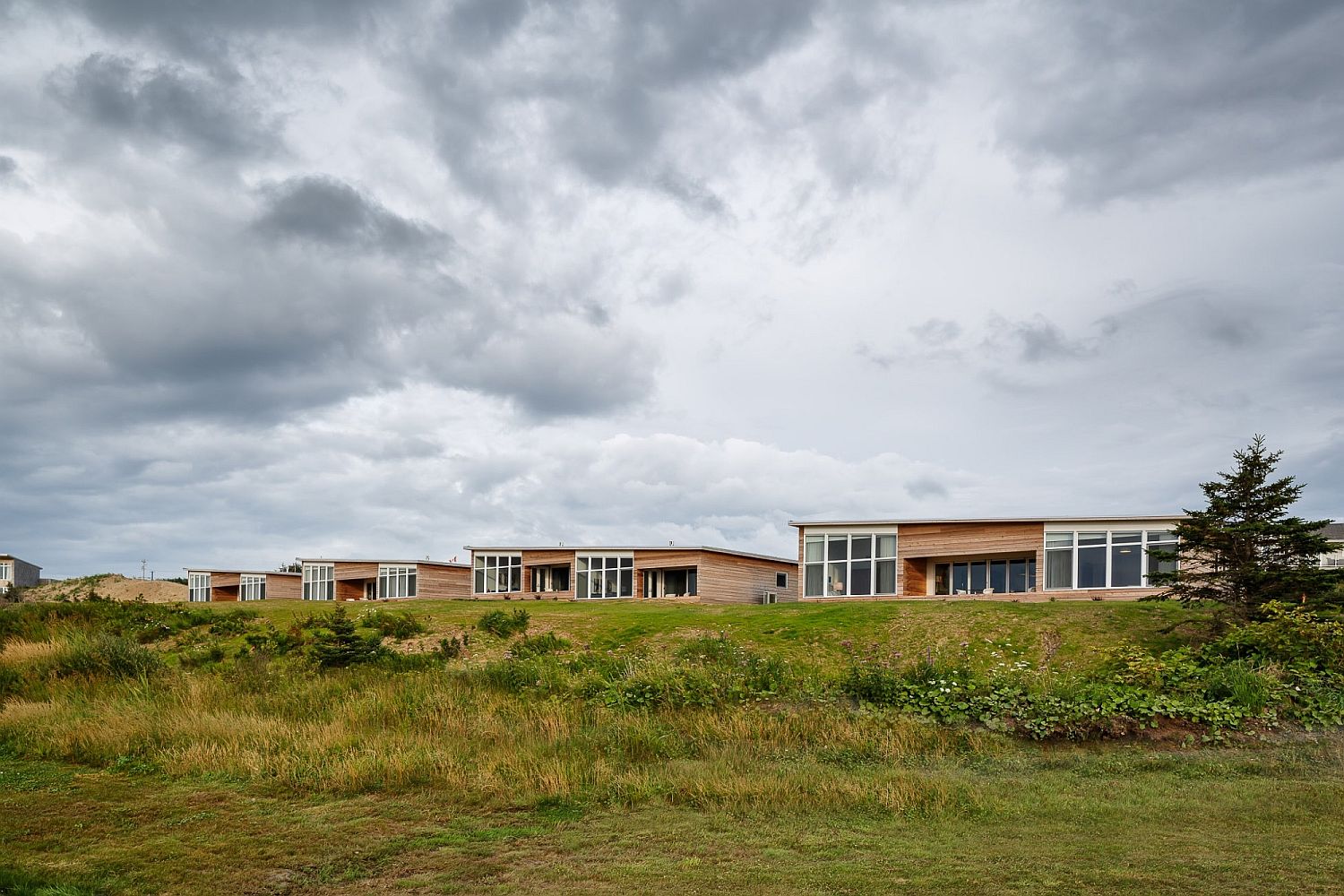 Serene modern cabins at Cabot Links with gold and ocean views