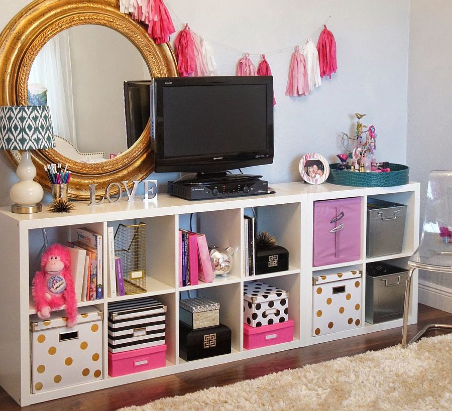 girls room storage ideas